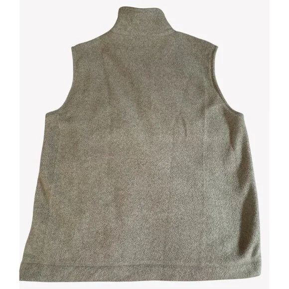 St Johns Bay Mens Medium Brown Fleece Full Zip Vest Fall Winter Outdoor Jacket - Picture 7 of 7